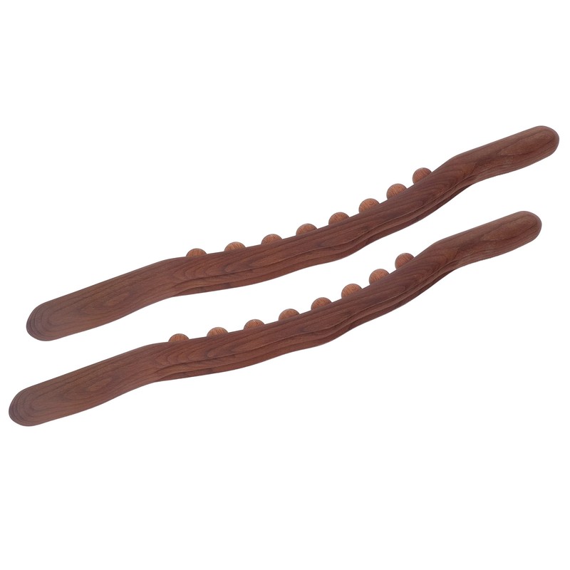 2Pcs Wooden Scraping Stick 8 Massage Dots Large Contact Multifunction