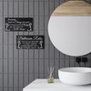 2 Pieces Funny Teal Bathroom Signs Beach Theme Bathroom Wall