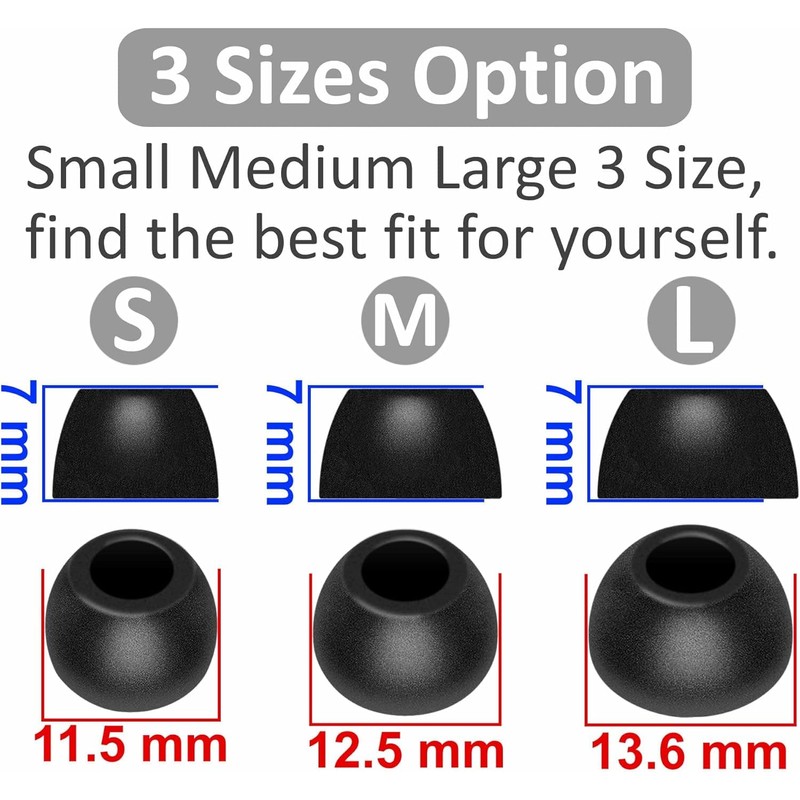Foam Ear Tips Noise Canceling Memory Foam Eartips Ear Cap