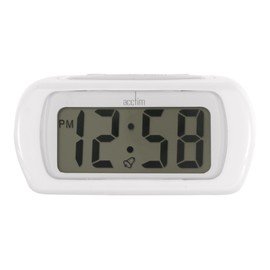Acctim Auric Digital Alarm Clock Superbrite® Crescendo Alarm Large LCD Display White 12342