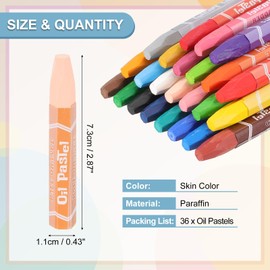 PATIKIL Skin Color Oil Pastels, 36Pcs Soft Oil Crayons Vibrant and Creamy Pastels Stick Art Supplies for Art Painting Drawing Blending Graffiti for Artists Beginners