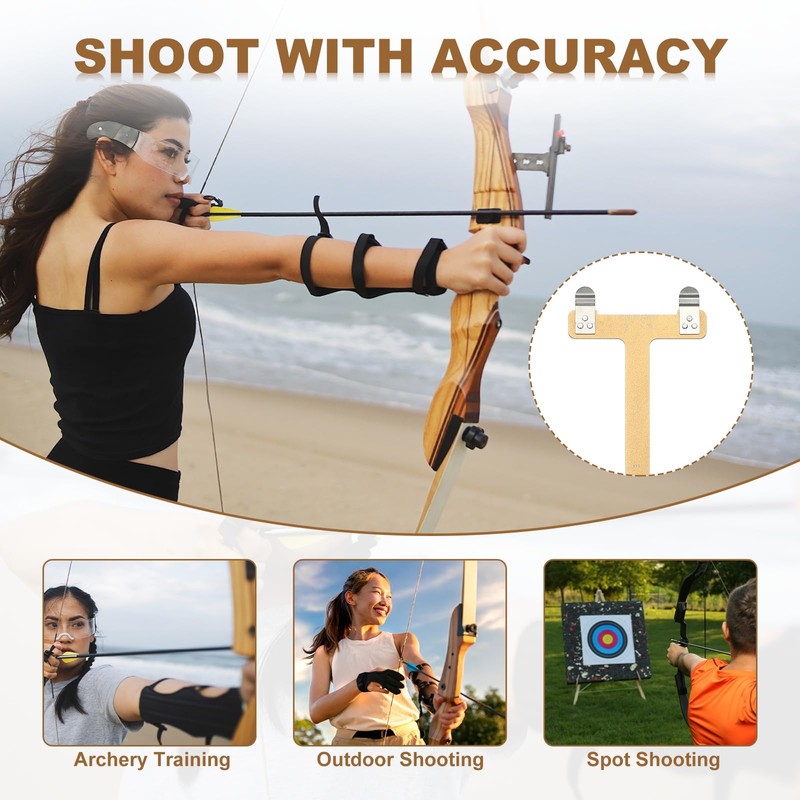 MECCANIXITY Archery Bow Square T-Shape Ruler Tool Nocking Points Pliers