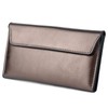 FORRICA Women's Slim Long Wallet, Minimalist, Elegant, Soft, Leather, Pousy