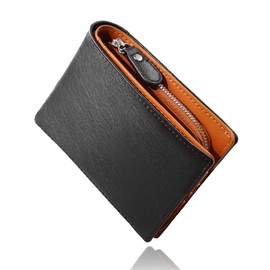 BELLIS PERENNIS Men's Wallet, Made by Top Craftsmen, Genuine Leather, Bi-Fold Wallet, Equipped with YKK Zipper, 16-Piece Storage & Hidden Pockets, Skimming Prevention Function, Cowhide Coin Purse +