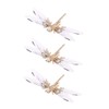 3 PCS Baroque Gold Tone Alligator Hair Clips Dragonfly Starfish