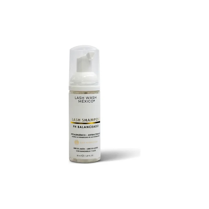 Lash Shampoo 50ml Hipoalergénico Con Aloe Limpieza Pestañas