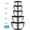 Wildone Mixing Bowls with Airtight Lids, Stainless Steel Nesting Mixing