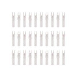 NIKA ARCHERY 30 Pcs Arrow Cams Replacement Cams for Archery ID6.2mm/0.244" Plastic Inserts Replacement Cams for Archery Hunting White