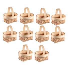 Gadpiparty 10pcs Mini Woven Basket Decorative Wedding Favors Tiny Baskets for Parties Unique Ornaments for Gardens and More