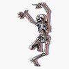 Dancing Skeleton Layered Vinyl Waterproof Sticker Decal Car Laptop Wall