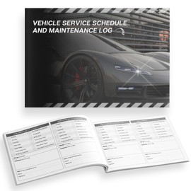 Vehicle Service Schedule and Maintenance Log Book | Minimalistic Design, Premium Quality | Soft Touch Cover, 120gsm Paper | Track Services, Mileage, and Maintenance with Ease | A5 (5-Pack)