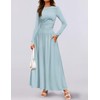 ZESICA Women's Long Sleeve Spring Maxi Dress 2025 Crewneck Knit