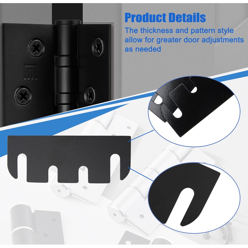 10 Pack Door Hinge Shims for Door Hinge Repair Kit,