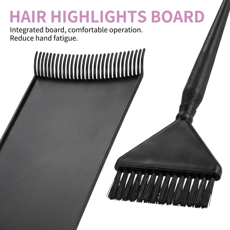 2 PCS Hair Coloring Board Balayage Highlighting Board and Brush