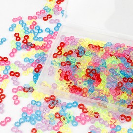 QONCV S Clips,1000 Pieces, Colorful, Loom Rubber Band Clips, Plastic Band Clips, Bracelets DIY Making Refill Kit, Connectors Refills, Loom Bracelets DIY Handicrafts, Exquisite Gadgets.