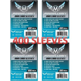 MayDay Games Mini Euro Card Sleeve 45 MM X 68 MM (4x100 Pack, 400 Sleeves)