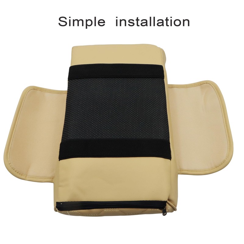 Priprilod Beige Car Center Console Armrest Pillow, Memory Foam with