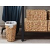 StorageWorks Wicker Waste Basket, Handwoven Water Hyacinth Trash Can with