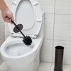 HUJI Rust Resistant Bronze Toilet Brush Holder with Lid Perfect