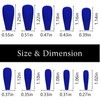 LoveOurHome 100pc Coffin Press on Nails Long Fake Nails Matte