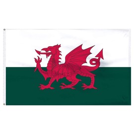 12''x18'' Wales Welsh Rough Tex Knitted Boat Flag Banner Brass Grommets PREMIUM Vivid Color and UV Fade BEST Garden Outdor Resistant Canvas Header and polyester material FLAG