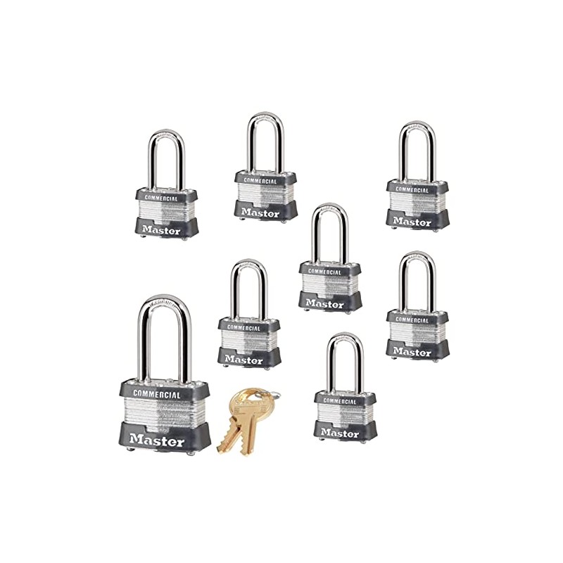 Master Lock - (8) Keyed Alike Locks w/ 16 Keys,