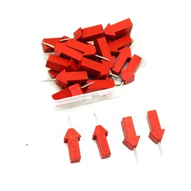 50pcs Wooden Push Pins with Red Star Arrow Design for World Map Bulletin Board Craft Projects