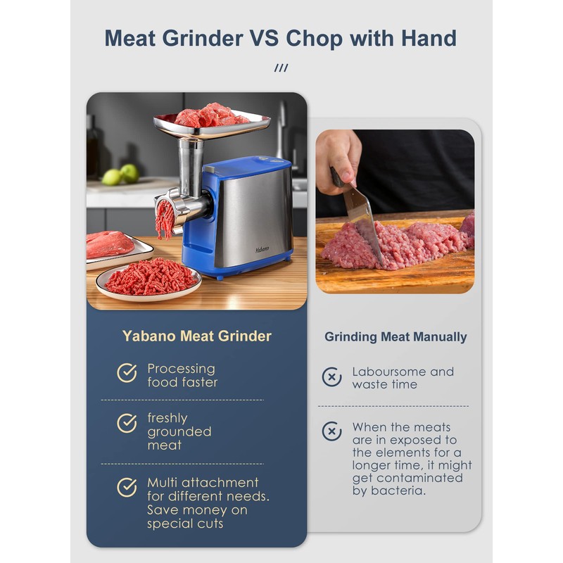 Electric Meat Grinder, Heavy Duty Meat Mincer, Sausage Stuffer Maker,