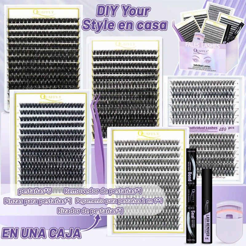 Kit De Extensiones De Pestañas 5 Discos, Gran Capacidad