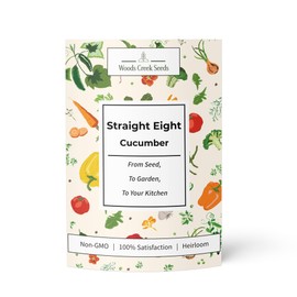 Straight Eight Cucumber Seeds for Planting - Over 90 Heirloom Seeds – Non-GMO Vegetable Seeds for Planting Outdoors or Indoors – Woods Creek Seeds