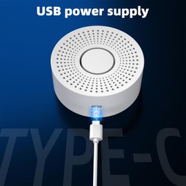 Home Security System WiFi Tuya APP Monitoring Notifications Type-C Power Supply Receiver Remote Control Kit Door and Window Detector Alarm Infrared Detector for House Apartment Alarm System