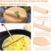 Heanvmyss Crepe Spreader and Spatula Kit,3 PCS Pancake Spreader Tool,Crepe