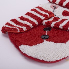 Glitzhome 20" Handmade Hooked 3D Snowman Christmas Stocking