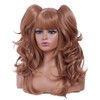 Rugelyss Long Wavy Light Brown Pigtail Wigs for Women with