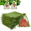 Kikhope 100pcs Fruit Protection Bags 4x6 inch, Olive Green Netting