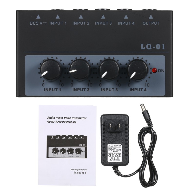 Ultra Low Noise 4 Channel Mixer 4 Input 1 Output