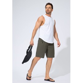 Men's Swim Trunks Quick Dry Board Shorts with Zipper Pockets Beach Shorts Bathing Suits for Men - No Mesh Liner(Slate Green,3XL)