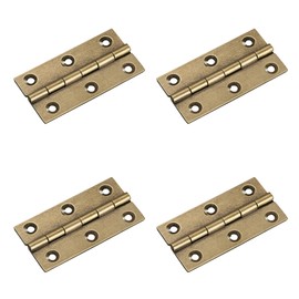 4 Pcs 2.5" Door Hinges Brass Folding Hinges for Gate Window Closet Drawer Boxes, Bronze