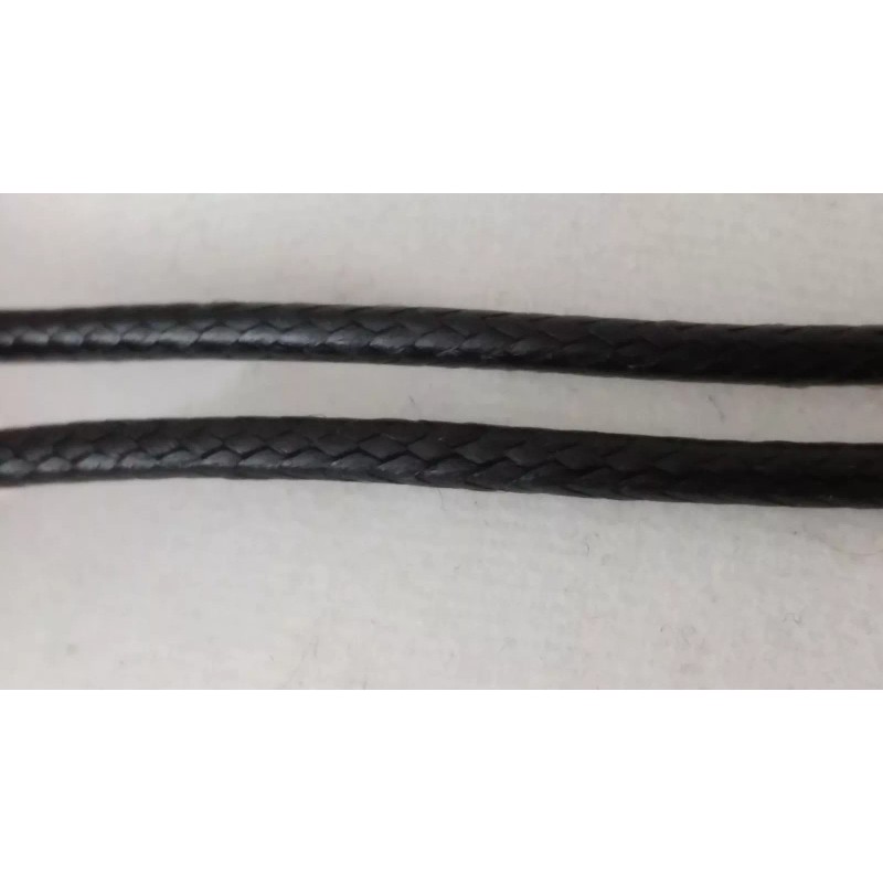 Buycelebrate Black Leather Twisted Hand Braided Rope Chain Cord String