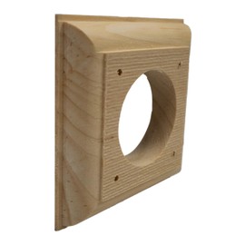 Coveside Wood Predator Guard for Bird Houses – 4" Square Wooden Protector with 2" Entry Hole – Prevents Nest Intrusion, Extends Entry Depth – Easy Mount, 0.75" Thick – Made in USA