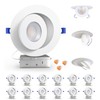 Aosclex 6 Inch 5CCT Gimbal LED Recessed Lighting with Jbox,