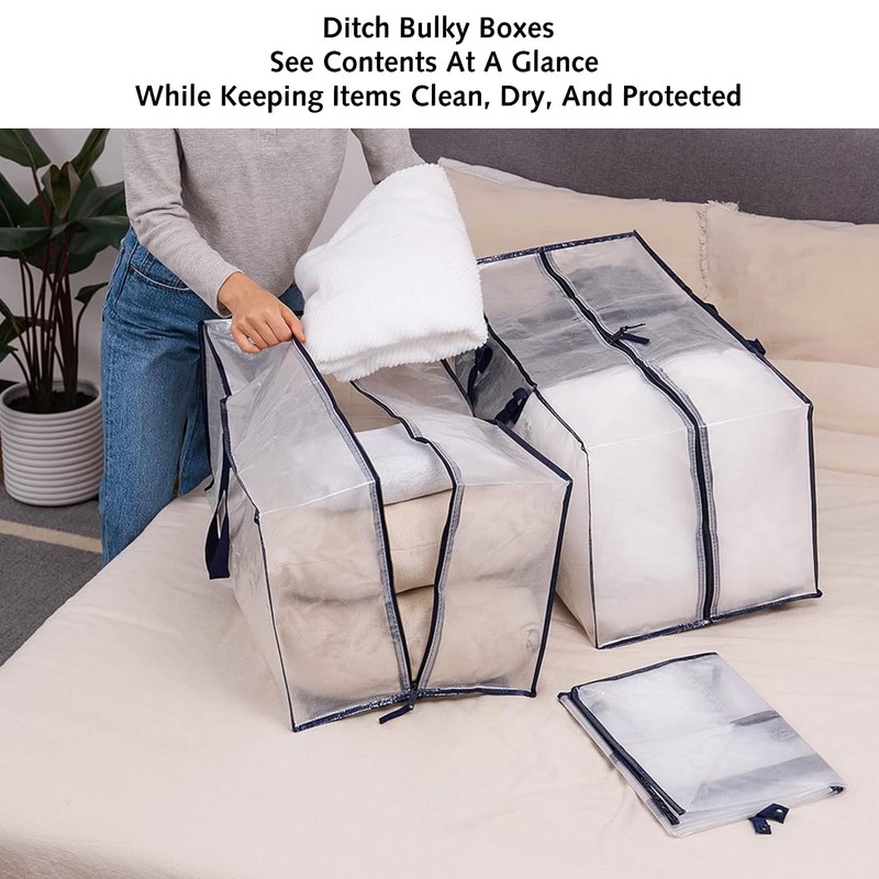 Extra Large Clothes Storage Bag, Heavy-Duty Storage Bag Organizer with