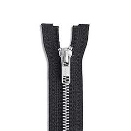 chamarra de aluminio de 61 cm con cierre negra de 61 cm para costura
