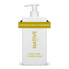 Acondicionador Curl Care Leche de Coco & Cúrcuma Native Sin Sulfatos ni Parabenos Vegano y Libre de Crueldad | Hidrata y Define Rizos 16.5 oz 487 mL