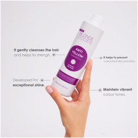 The Blonde Codes Anti Yellow Silver Shampoo 380ml - Purple Toner for Blonde Hair, Silver Hair Toner, Blue Shampoo for Blonde and Brunettes, Colour Protect Shampoo for Grey Hair Women