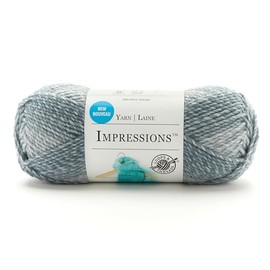 Impressions Yarn by Loops & Threads - Yarn for Knitting, Crochet, Weaving, and Arts & Crafts - Lapis, Acrylic, 5.29 oz