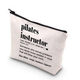 WCGXKO Pilates Instructor Gift Pilates Gifts Pilates Lover Gift Pilates Teacher Zipper Pouch Cosmetic Bag (Pilates Instructor CA)