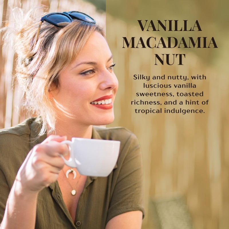 Royal Kona Vanilla Macadamia Flavored, 10% Kona Coffee Blend, Light-Roast