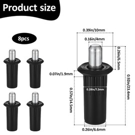 8 PCS Cabinet Door Repair Pins, Cabinet Door Damper Replacement Pins, Damper Replacement Repair Pin, Spring Pin for Furniture Fittings Doors Spring Parts