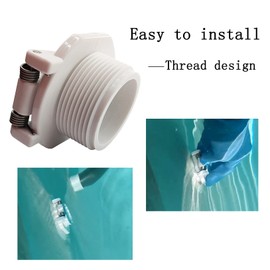 Bydorunce W400BWHP GW9530 Free Rotating Vacuum Vac Lock Replacement for Suction Pool Cleaners Safety Wall Accessories W400BLGP W400BBKP K1250 White